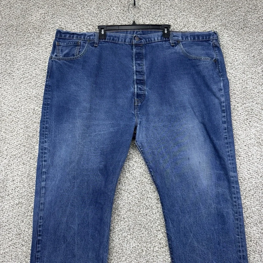 Levi's 501 Jeans Men's 54x29‎ Blue Med Wash Classic Straight Button Fly Big Tall